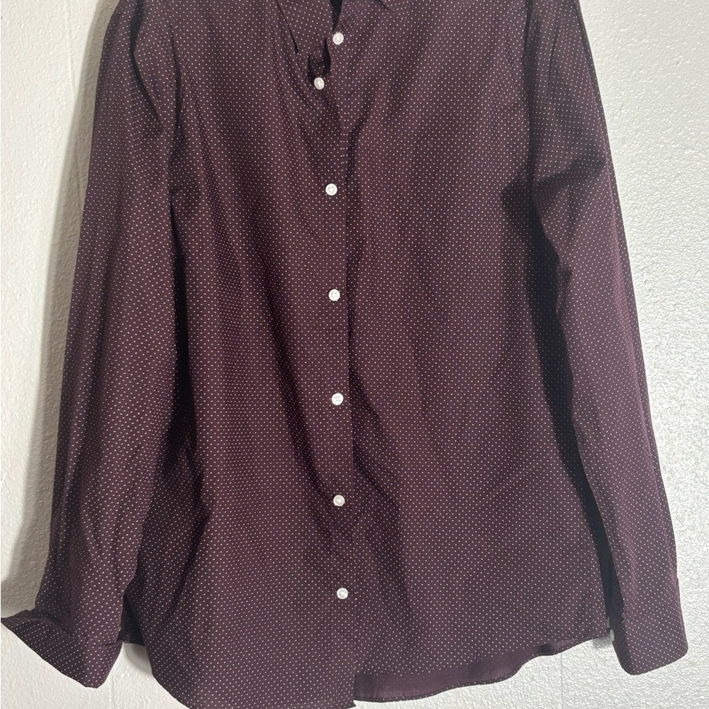 Men's Burgundy Button-Up Shirt